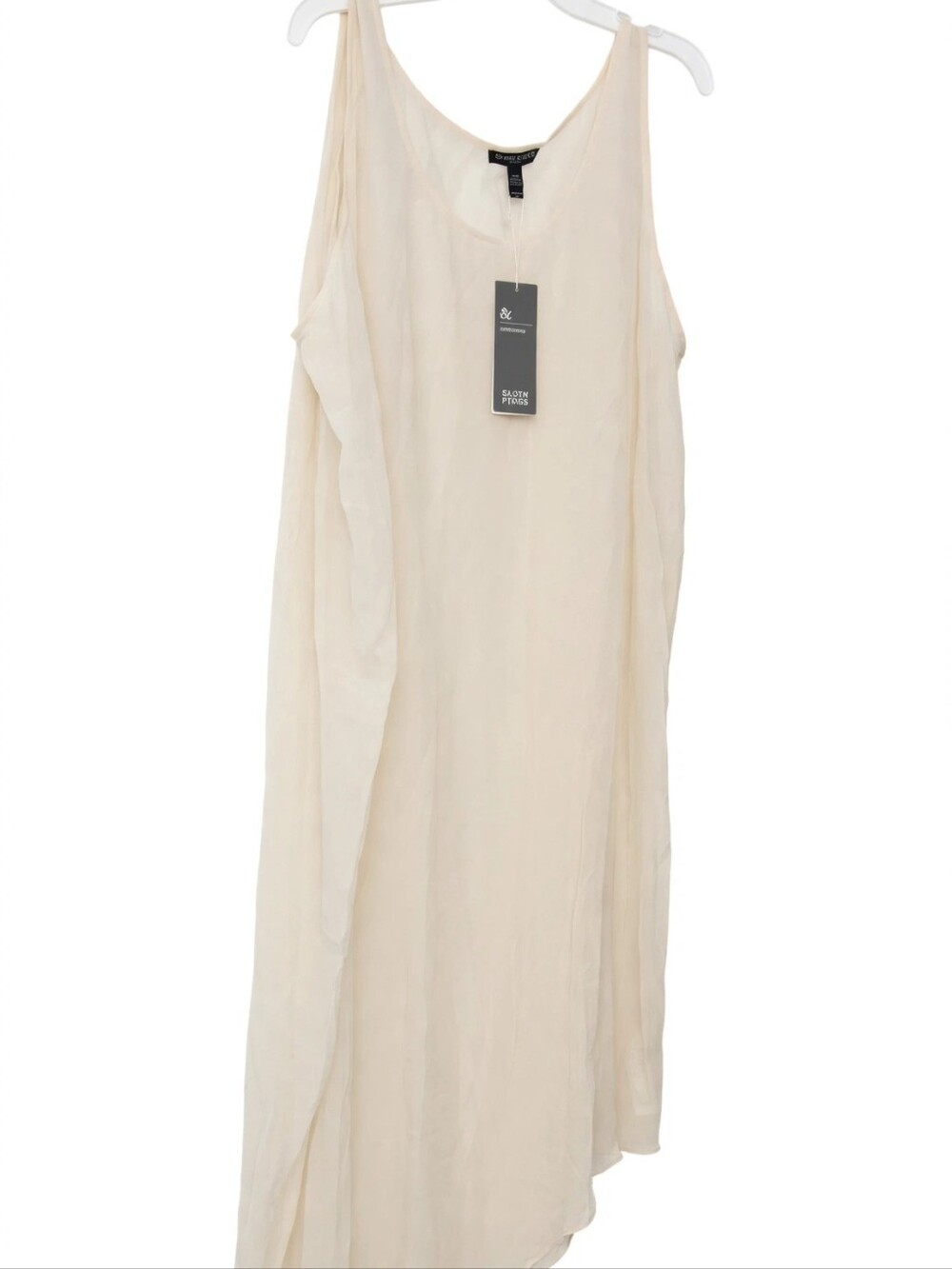 Eileen Fisher Cream Scoop Neck Long Camisole - Picture 1 of 9